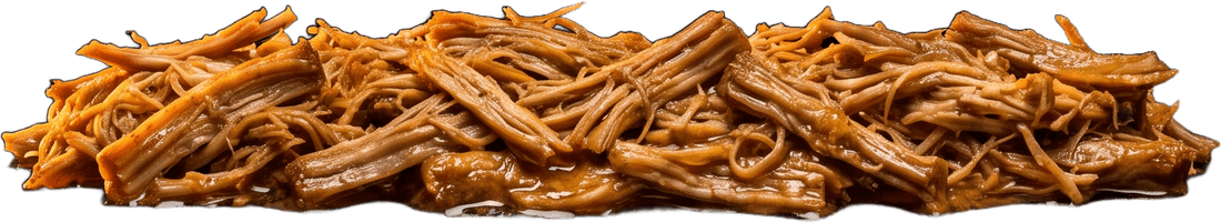 Camada de carne desfiada